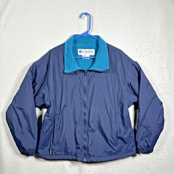 Columbia Jackets & Blazers - Columbia Sportswear Women's Large Navy Blue Nylon Vintage Jacket